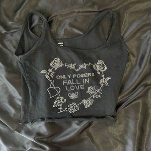 Rhine stone crop top